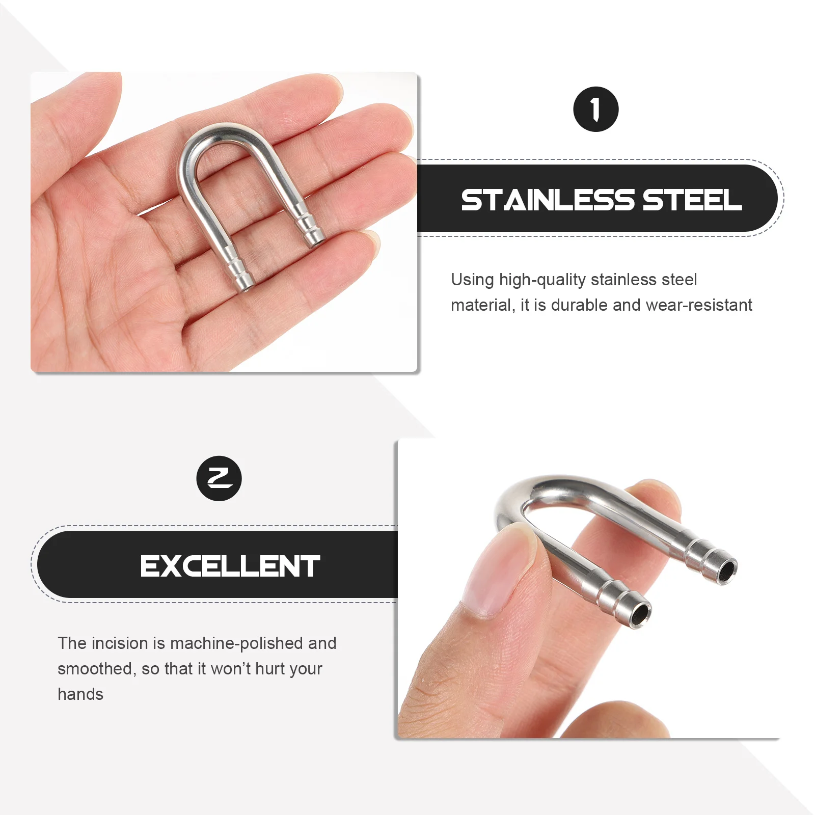 

1Pcs Premium U-Shape Elbow for Fish Tank Oxygen Pump Stainless Steel Joint Anti-Drop Aquarium Supply Smooth Edge Design