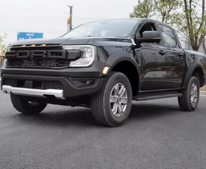 New for Ranger T9 2023-2024 Black Wide Fenders for Steel Bumper LED Version for Enhanced Off-Road Visibility