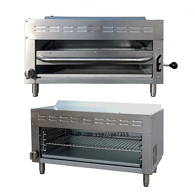 

Commercial American Style Cabinet Top Gas Salamander Broiler Infrared Gas Cheese Melter Commercial Cooking Equipment