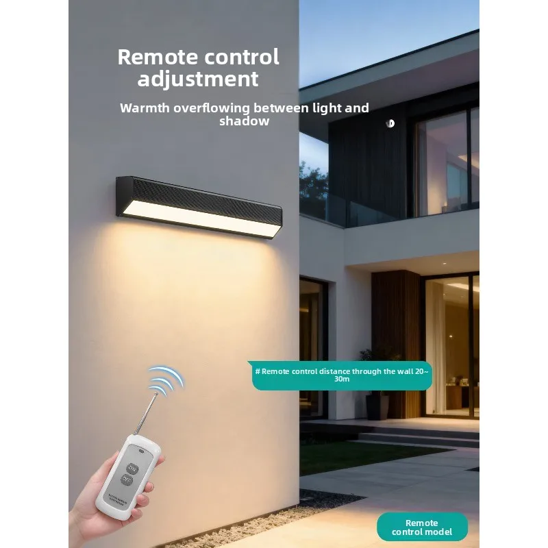 Outdoor wall lamp Sun room Long super bright terrace Door lamp Waterproof courtyard Villa