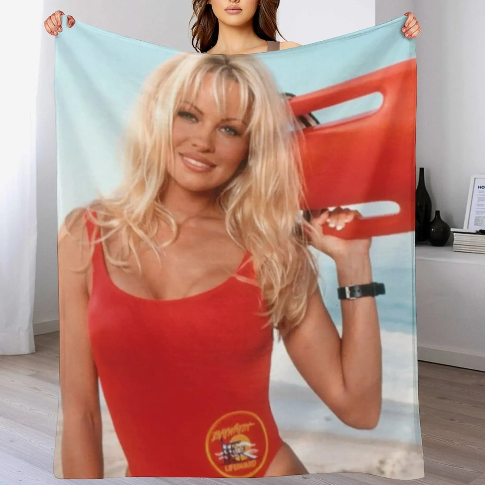 

Pamela Anderson Baywatch Throw Blanket