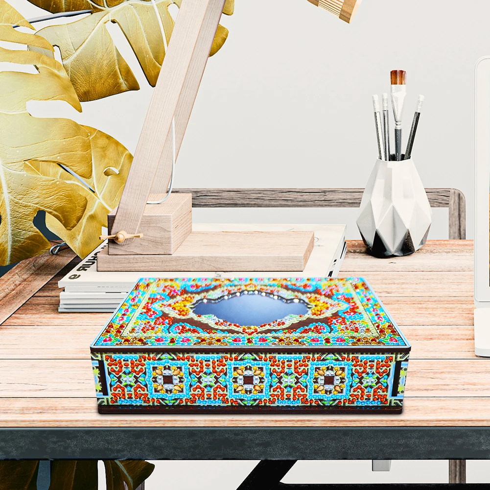 

Special Shaped Bright Drill Diamond Painting Jewelry Box Birthday Gift DIY Mandala Jewelry Box Containers with Mirror Mosaic Set