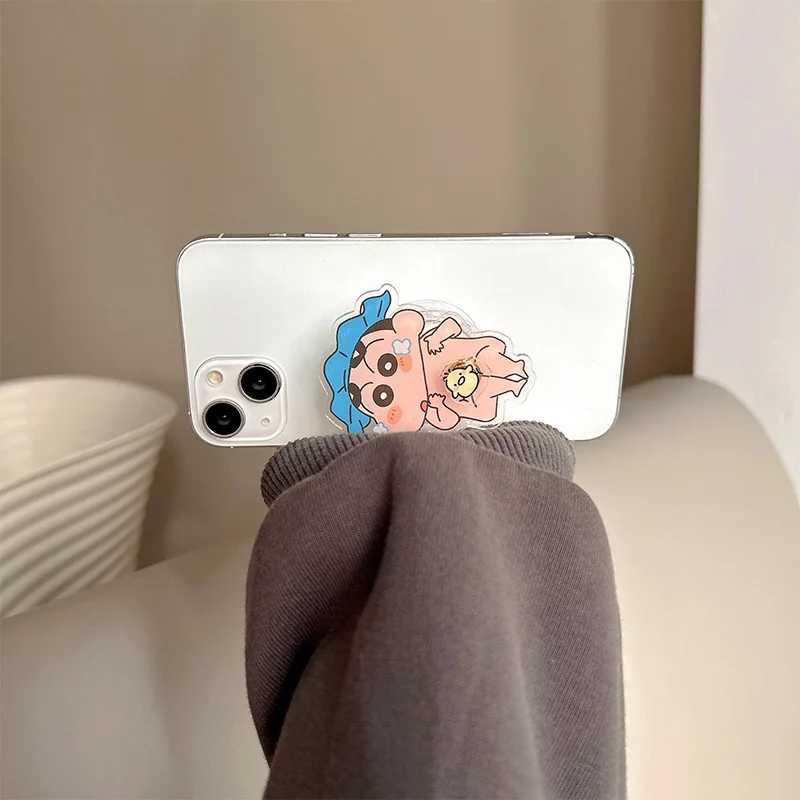 

Hot Kawaii Shinchan Series Cell Phone Airbag Bracket Cartoon Character Creativity Portable Extendable Mobile Phone Bracket