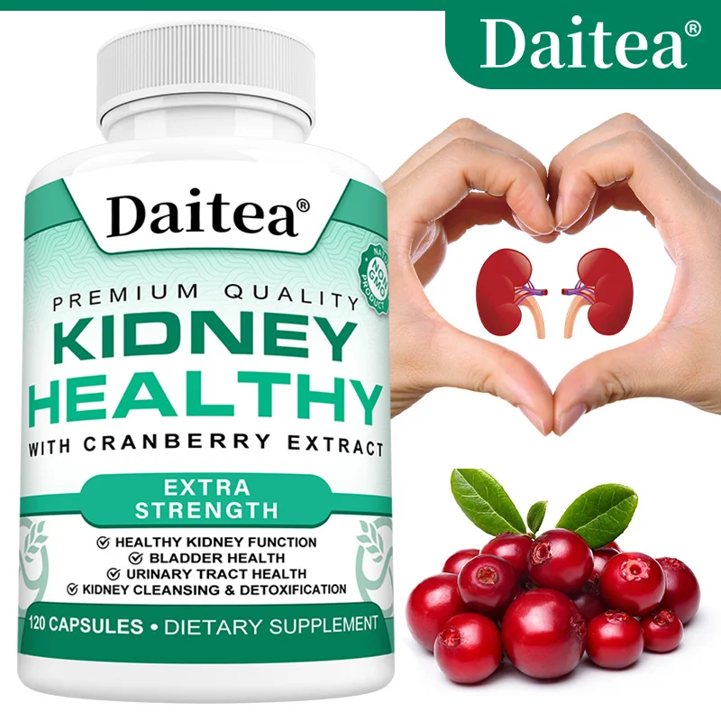 Kidney Health with Cranberry Extract Supplement, Cleansing and Detoxification Supplement for Urinary Tract and Bladder Health