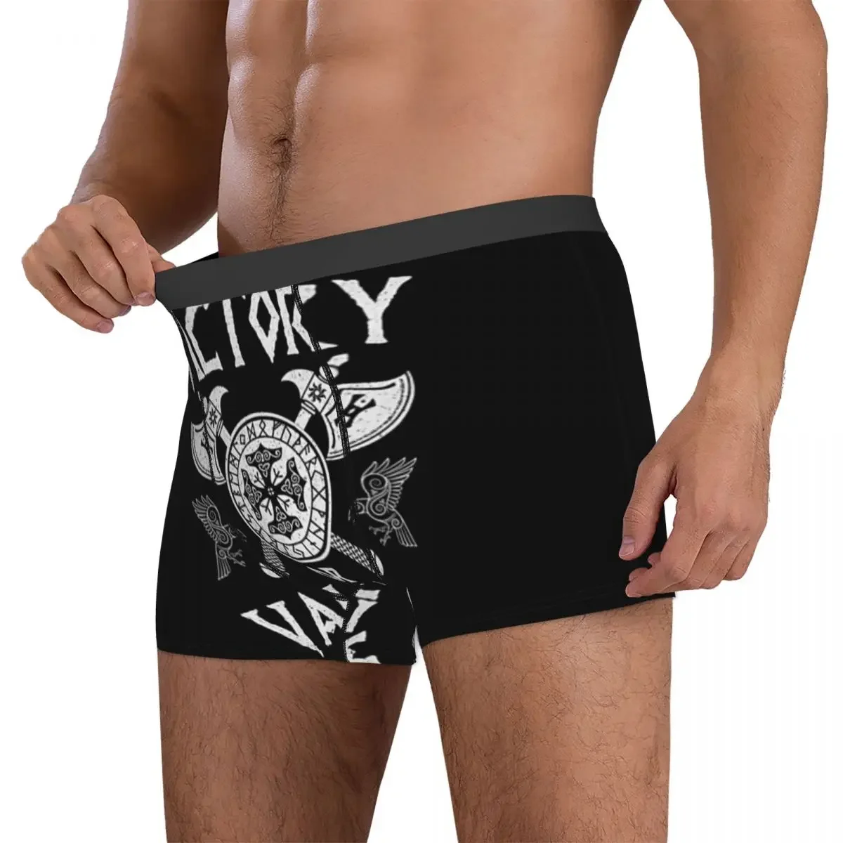 Boxer Underpants Shorts Viking Warrior Victory Or Valhalla Warrior Viking Panties Men's Breathable Underwear for Homme Man