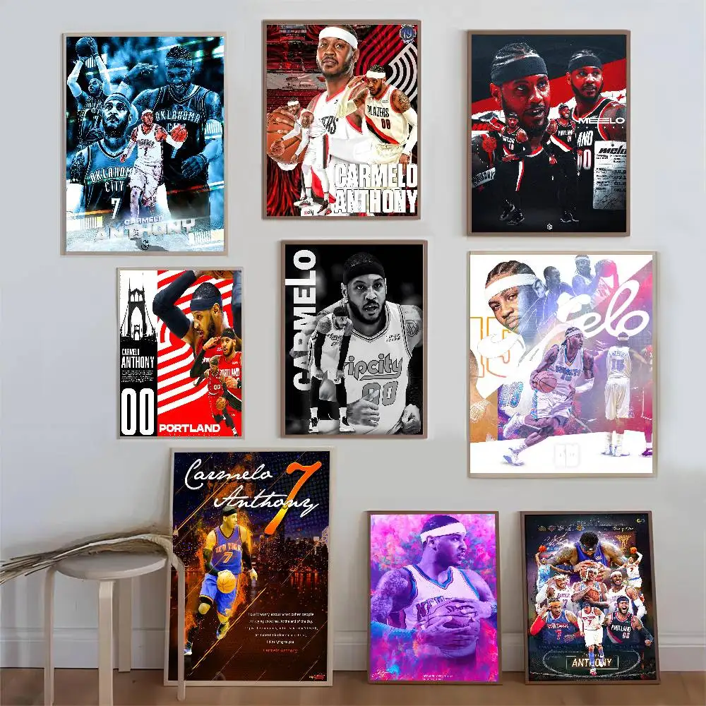 Basketball Player C-CarmeloS A-AnthonyS Movie Sticky Posters Kraft Paper Sticker DIY Room Bar Cafe Aesthetic Art Wall Painting