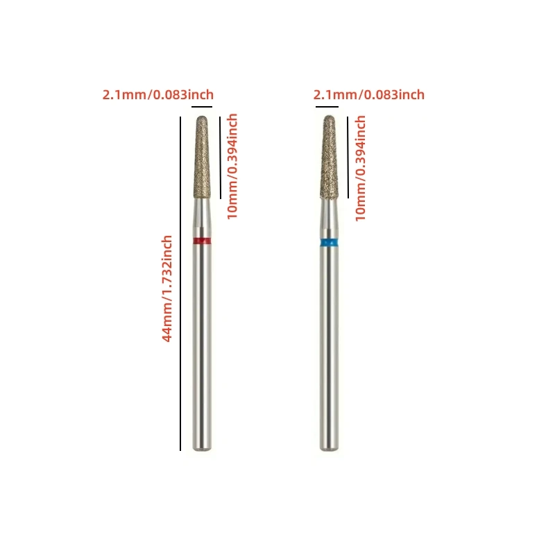 4Pcs/bag Small Umbrella Diamond Nail Drill Bit Round Diamond Milling Cutters For Manicure Rotary Nail Drill Bit Eletric Tools