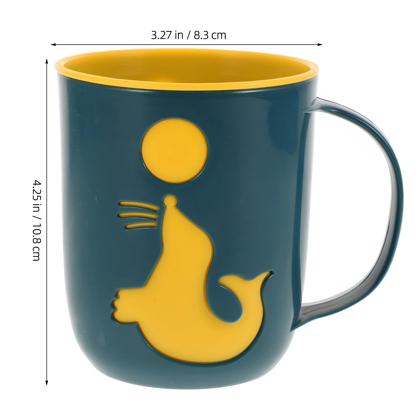 كوب فرشاة أسنان دولفين متعدد الأغراض، كوب بلاستيكي آمن للشطف أثناء السفر، حامل فرشاة تزيين الحمام للأطفال عن طريق الفم #2