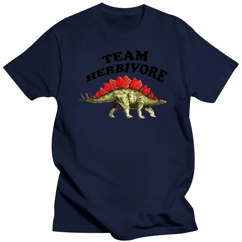 Dinosaur Team Herbivore Tshirt Vegan Tops Tee T Shirt Brontosaurus Stegosaurus Men Women Confortable Tops T-Shirt