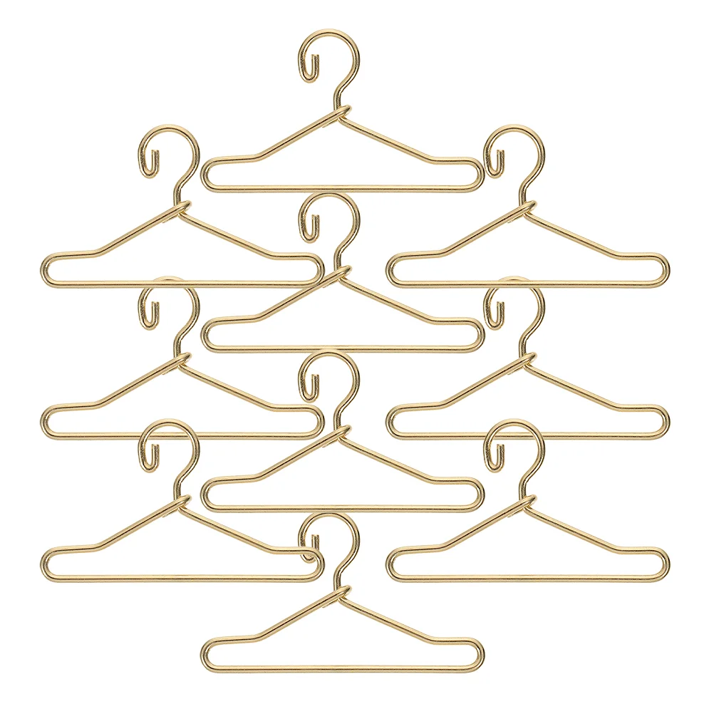 

10 Pcs Delicate Coat Hanger Small Clothing Rack Alloy Mini Clothes Hangers