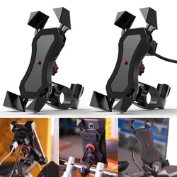 Motorcycle Bicycle Phone Holder Support Handlebar Rearview Mirror Mount Clip Bracket Universal For iPhone Samsung