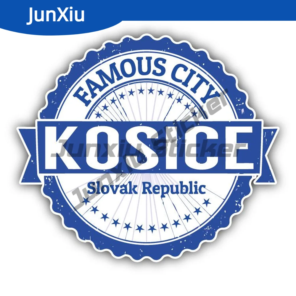

Kosice City Sticker Slovakia Travel Stamp Cover Scratches Exterior Decoration For Car Bodywork Windshield Guitar Suv Motorcycle