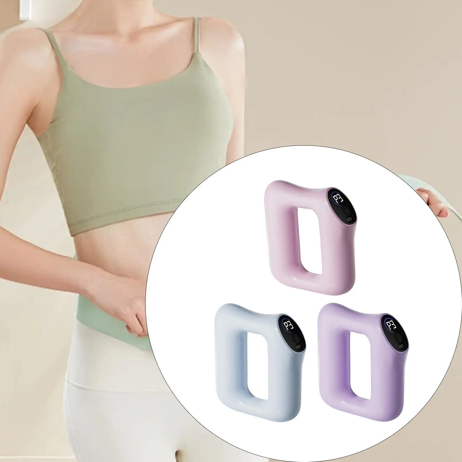 

Ручной массажер для фасции, комфортное многофункциональное тихое портативное USB-массажное кольцо для тела для талии, всего тела, плеч, живота, рук