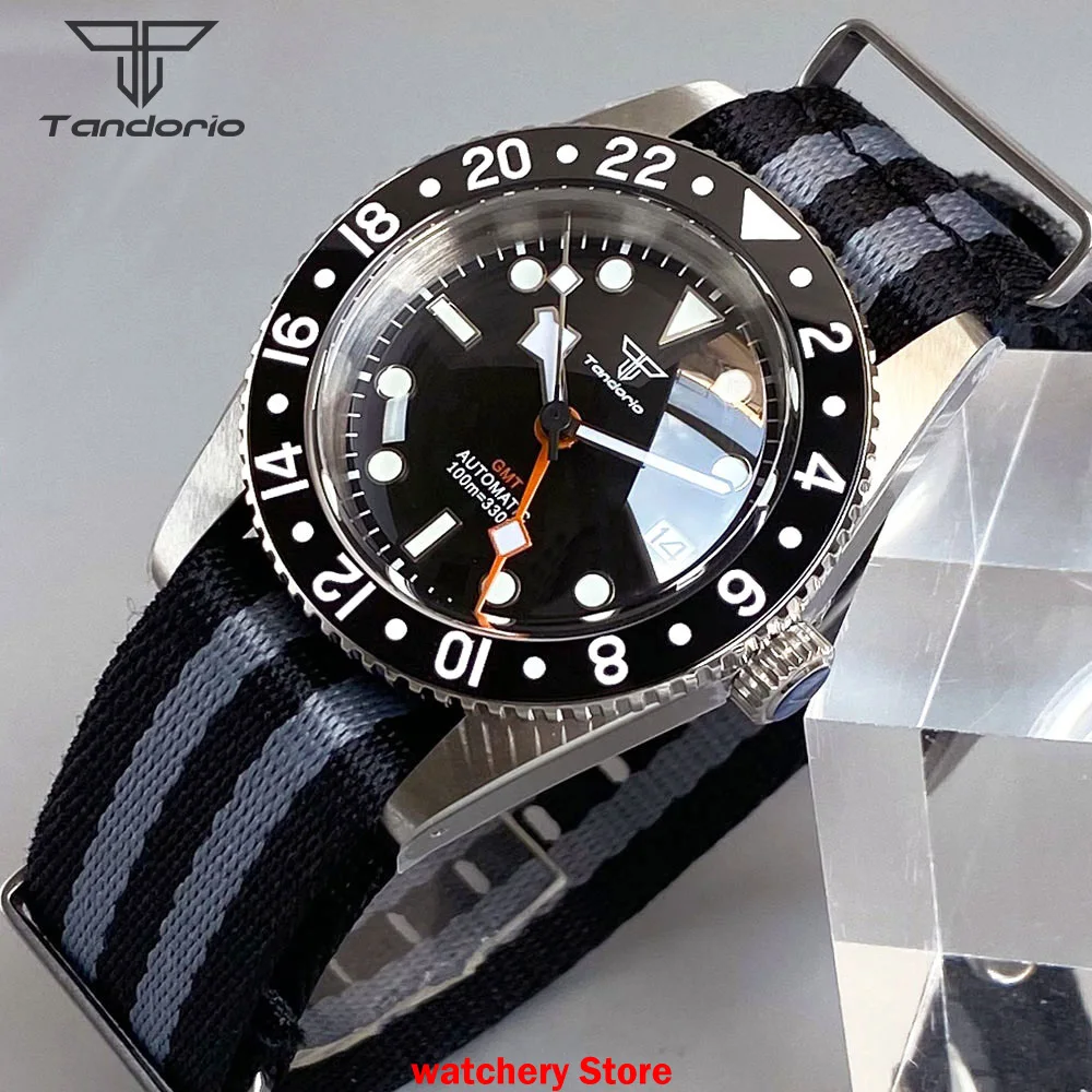 

38 мм винтажные NH34A пузырьковое сапфировое стекло 20ATM Dive NH34 GMT автоматический механизм механические часы мужские снежинки стрелки ретро