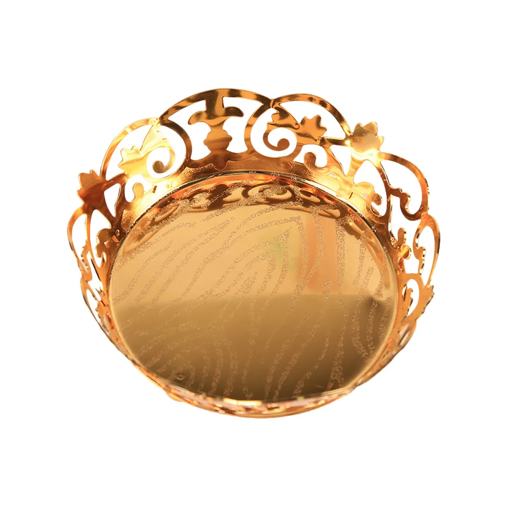 

Candy Tray Iron Snacks Storage Plate For Dessert Fruits Serving Household Multi-Function Dried Nuts Container