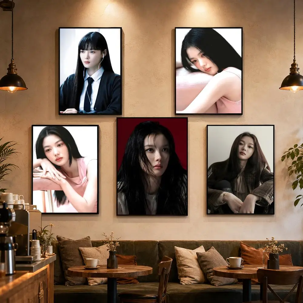 Actor K-Kim You-jung Poster Self-adhesive Art Waterproof Paper Sticker Coffee House Bar Dorm Room Wall Decor