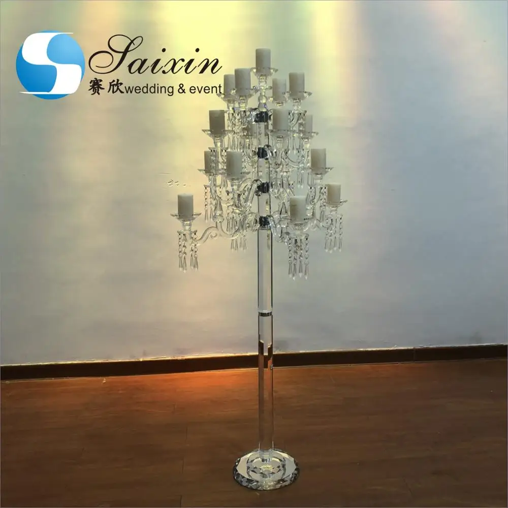 ZT-193 Chic 17 arms crystal Floor Candle Stand home decor