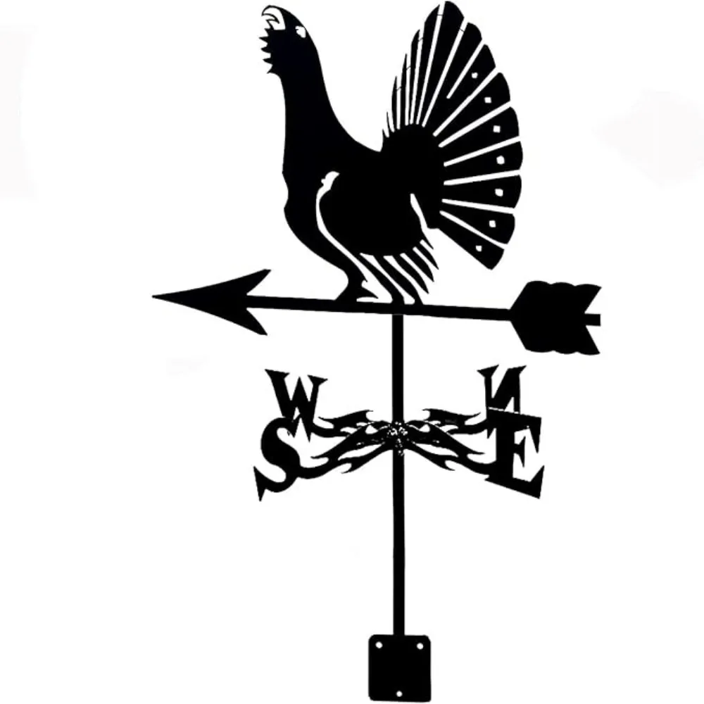 Decorative Weathervanes,Stainless Steel Weather Vane Retro Farm Scene Garden Stake Weathercock