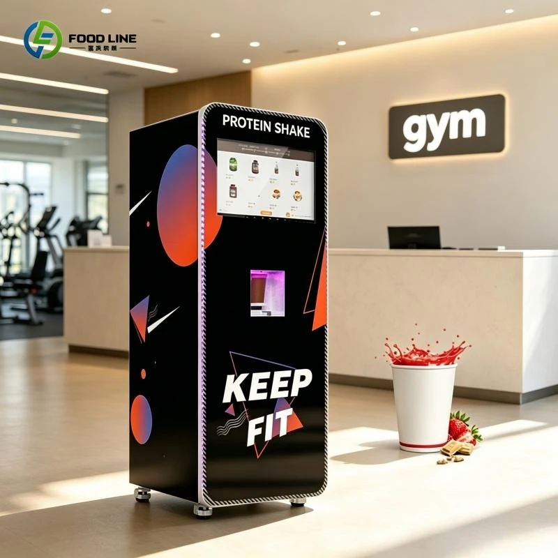 New Auto Touch Screen Protein Shakes Vending Machine Coin Operate Protein Shakes Vending Machine Factory FL Customized