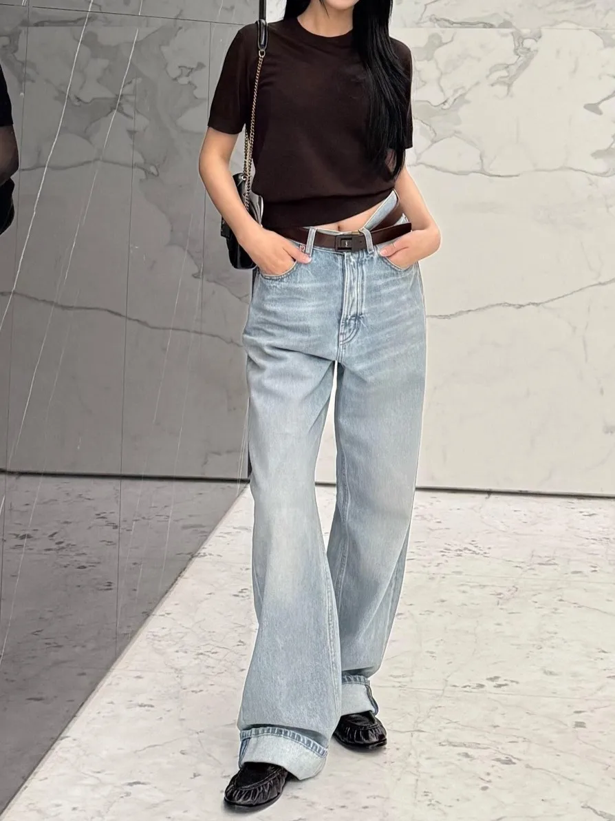 100% الصوف المرأة بلوفر مغزول جولة الرقبة قصيرة الأكمام بلون سترة الإناث عارضة