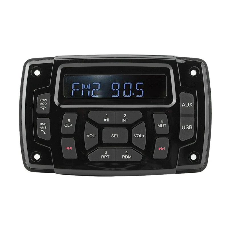 Marine Bluetooth Receiver, MP3 Player, 12V FM AM Receiver Stereo Receiver For Marine Boat Marine Stereo