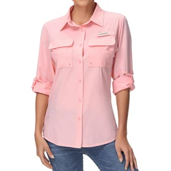 Bassdash Women's UPF 50 Long Sleeve Fishing Button Down Shirt Performance Quick Dry FS21W