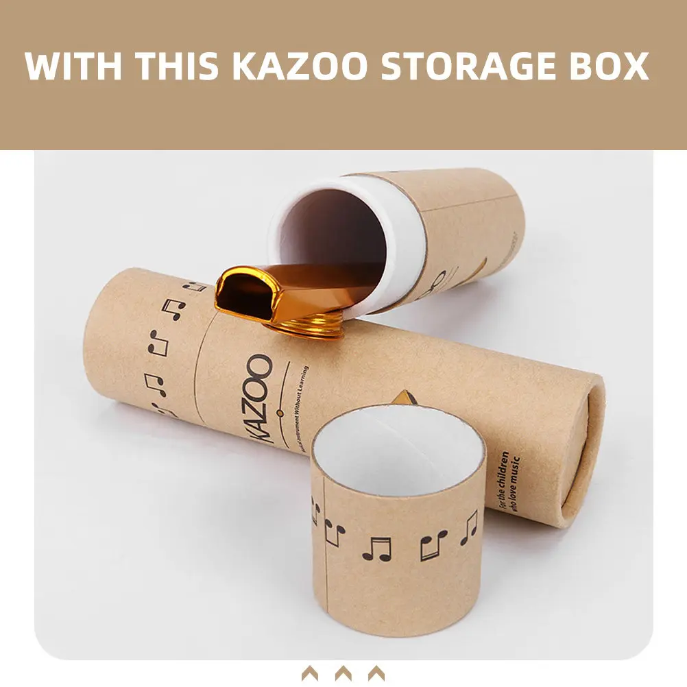 5Pcs Kazoo Storage Box Premium Paper Material Waterproof Wear Resistant Protective Storage for Kazoo Portable Musical Instrument