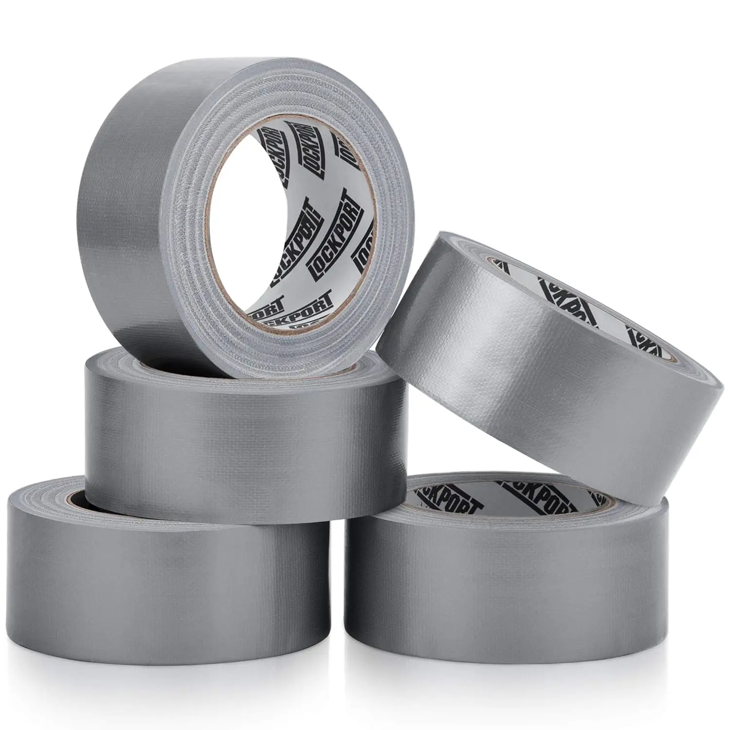 

5 Pack Duct Tape Heavy Duty Water of, Strong Adhesive Silver Duct Tape Bulk for Indoor Outdoor Repairs, Tear by - 30