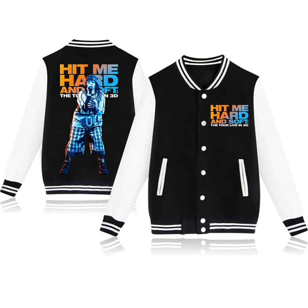 

Толстовка-худи Billie-Hit Me Hard And Soft The Tour Movie в стиле бейсбольной формы, с длинными рукавами, в стиле Харадзюку, подарок для фанатов