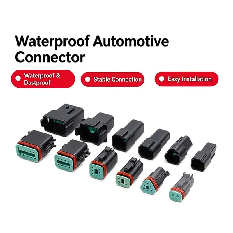 5Pcs Auto Wire Terminal Connector Male Female Socket Waterproof Dustproof Multi Pin Car Electrical Wiring Plug