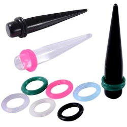 20pcs 1mm-22mm Rubber Ear Taper Expander Replace Rubber Ear Tunnel Plugs Ear Stretcher Spare Rubber Gauges Piercing Body Jewelry