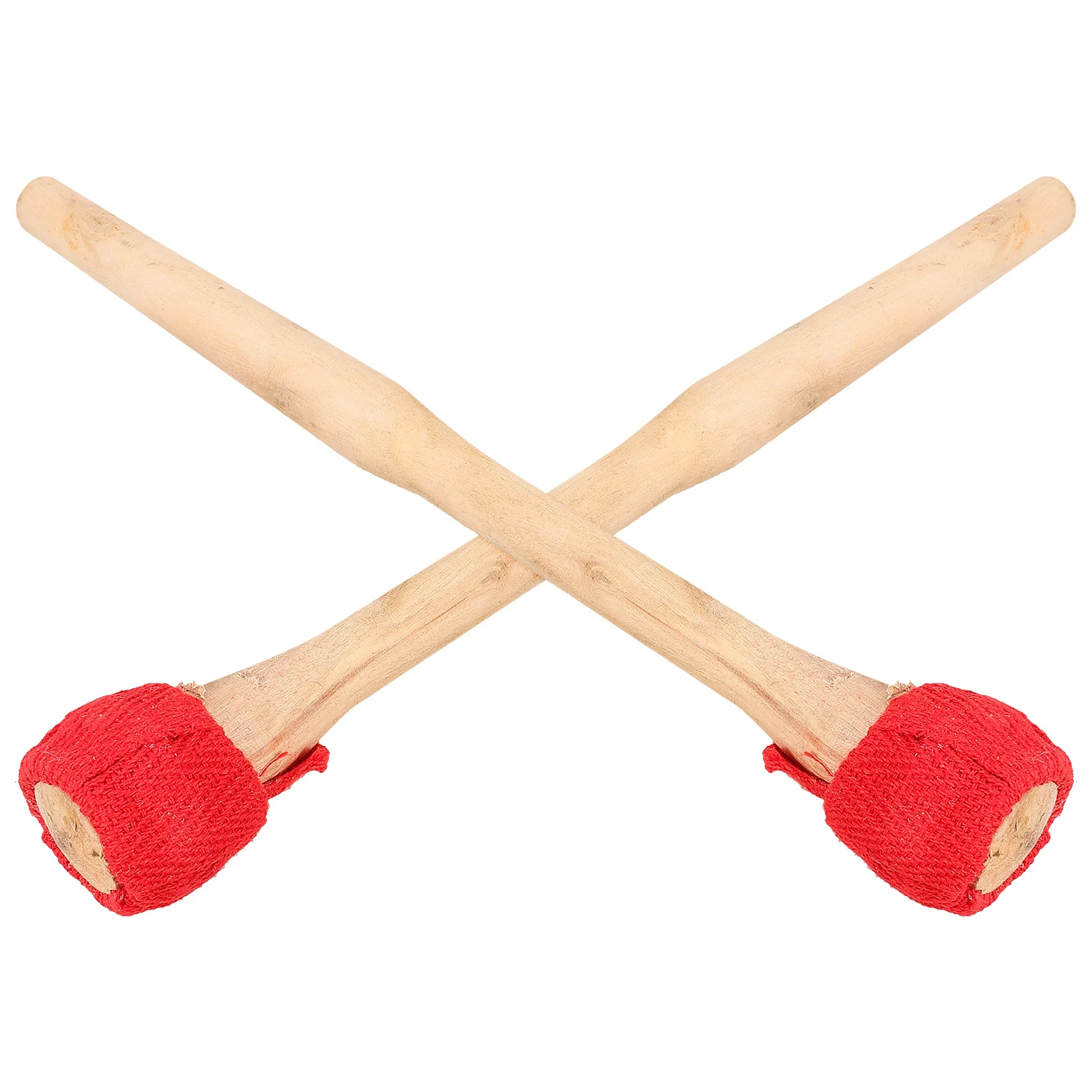 

2 Pcs Beginners Small Gong and Drumstick Drumsticks Mallet Chinese Red Cloth Percussion