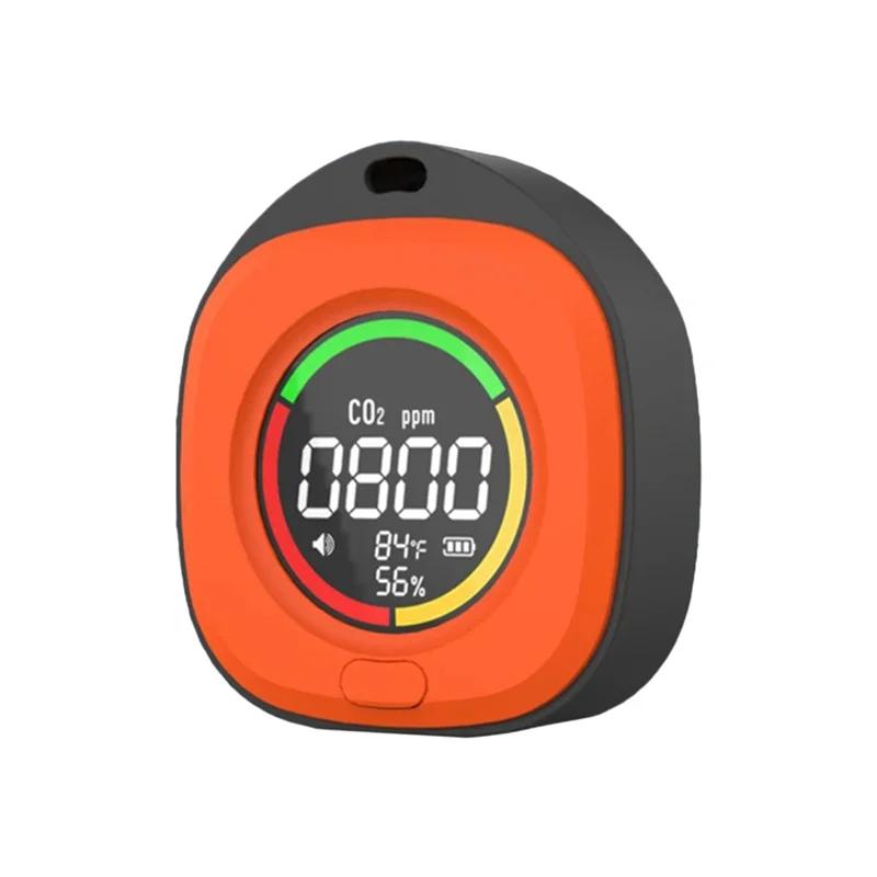 SQPP-K5C Mini Detector de dióxido de carbono probador de CO Monitor portátil de calidad del aire pantalla LED USB Typc-C carga interior