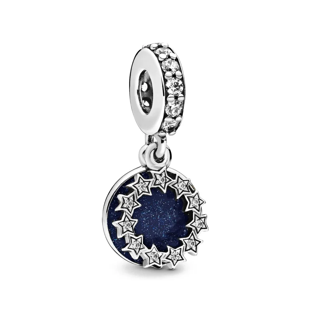 2024 New 925 Sterling Silver Blue Series Sparkling Zircon Charms Beads Fit Original Pendant Bracelet DIY Fashion Woman Jewelry