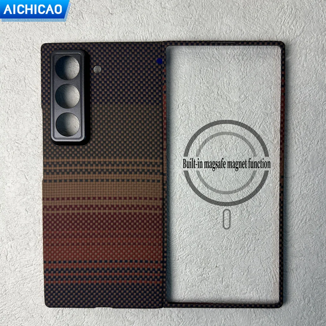 

ACC-Carbon Real Carbon Fiber Case for Samsung Galaxy W25 With Magsafe Aramid Fiber, Anti-fall busines Phone Case