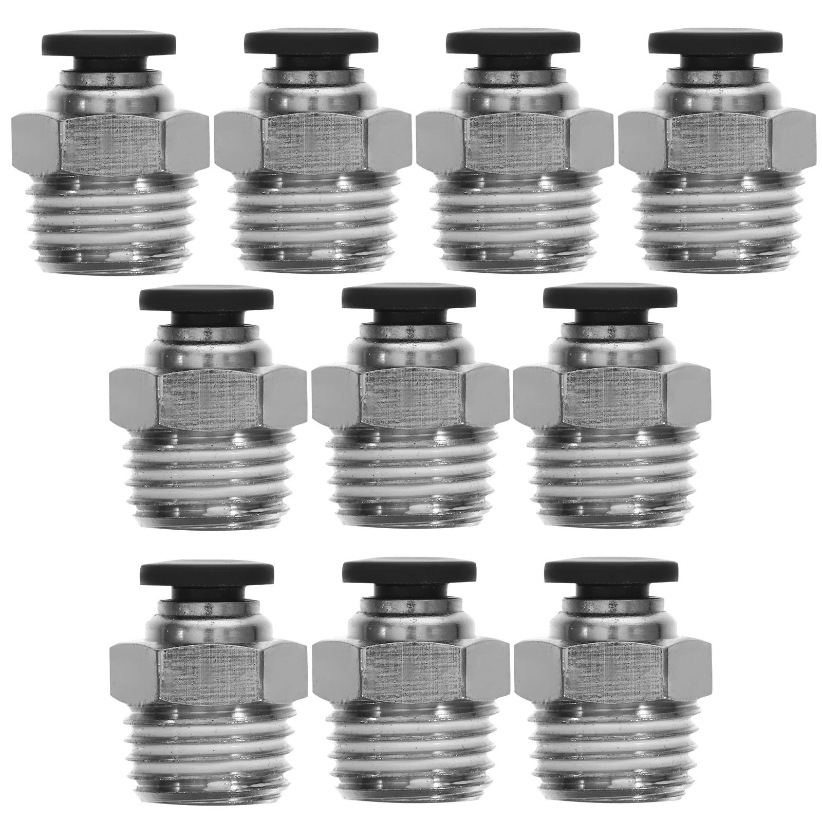 

10pcs Fit Connector Push In Connectors Quick Connector Fitting Fittings Quick Push In Air Fitting Connect Hose Fittings 1/4\
