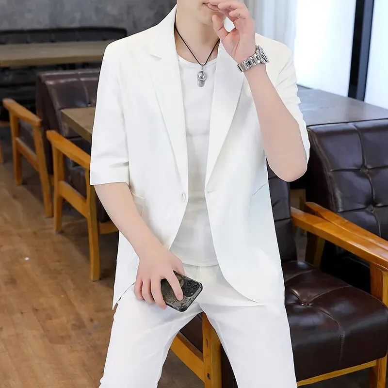 

6978-Suit jacket male Korean version slim Single West business casual western service man