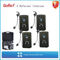 3/4Pcs GoRef Football Referee Intercom Headset Bluetooth5.1 For 4 Referees Full Duplex 1500M talking Interphone With Box