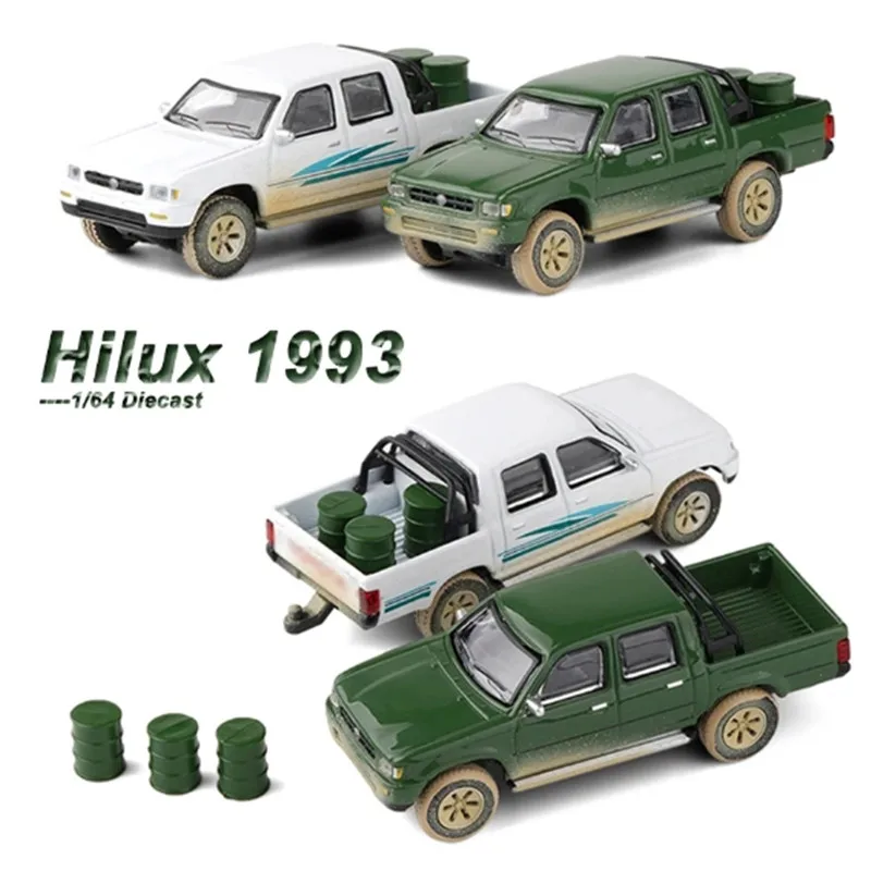 

1/64 TOYOTA JEEP Hilux Truck Pickup Toy Car JKM Vehicle Free Wheel Alloy Model Diecast Metal Collection Gift for Boy Kids