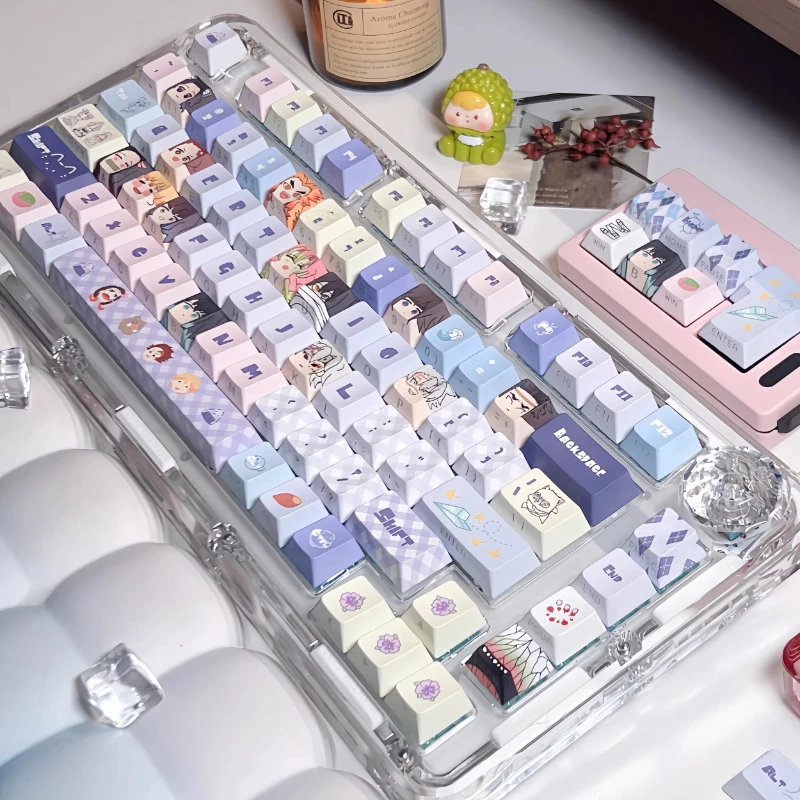 애니메이션 테마 키캡 세트 PBT 승화 체리 프로파일 맞춤형 오리지널 수제 키캡 기계식 키보드 선물 액세서리