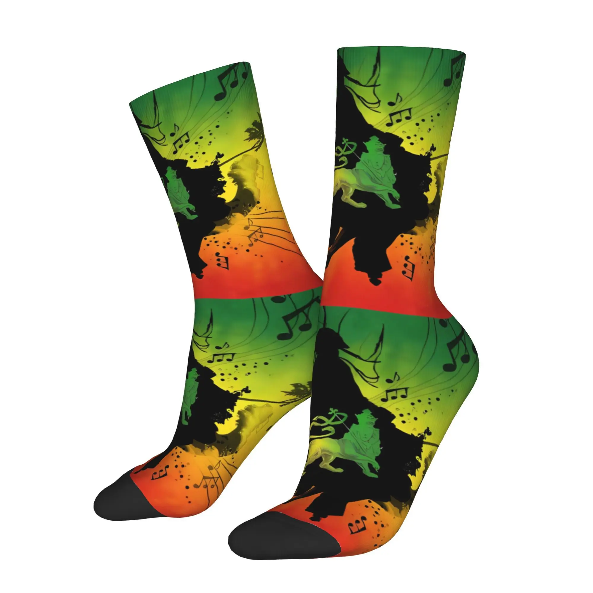 

Funny Happy Men's Socks Reggae Retro Harajuku Street Style Seamless Crew Sock Gift Pattern Printed