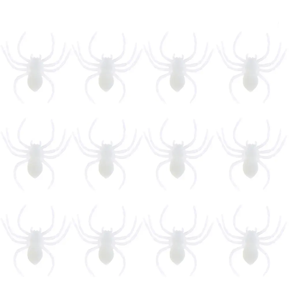 

20Pcs Glow in Dark Spider Halloween Decoration Creepy Artificial Luminous Insect for Parties Masquerade Pranks Haunted House
