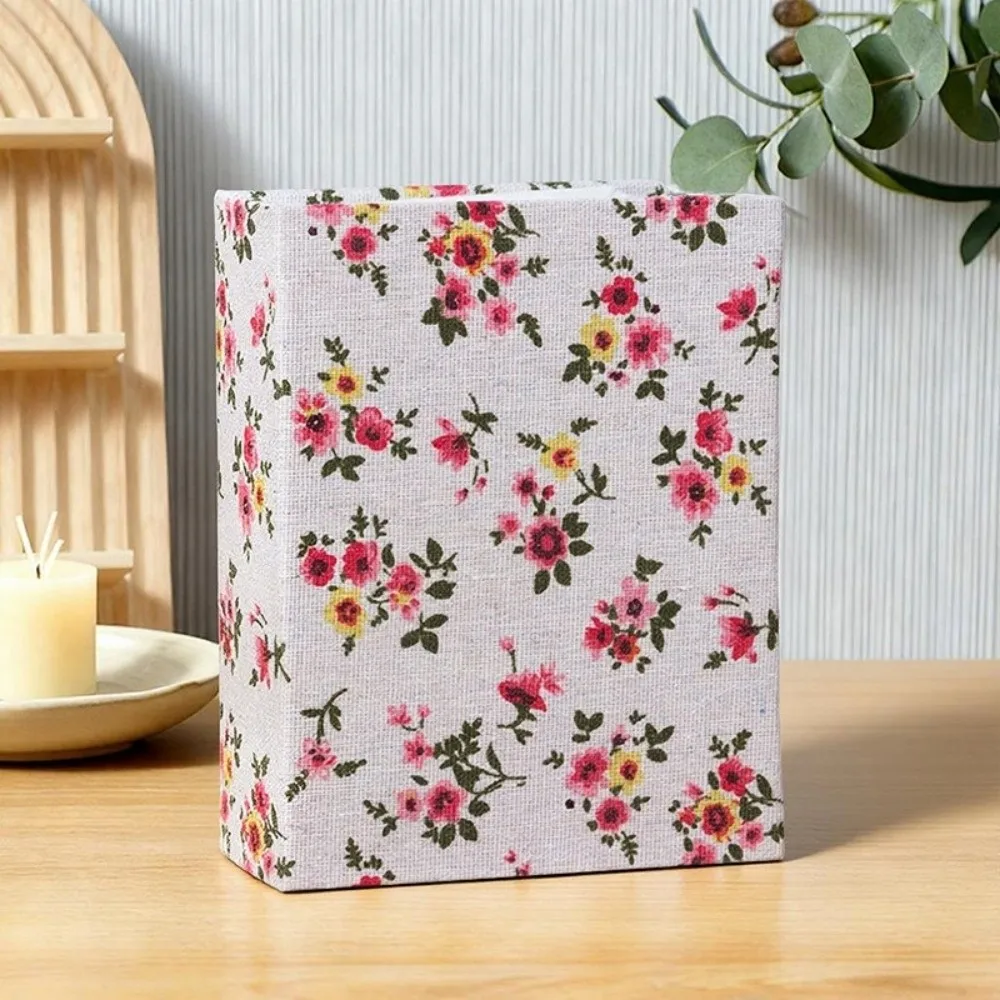 New 100 Pockets Photo Album Linen Cover 4x6 Photos Small Scrapbook Album DIY Writable Slip-in Picture Albums Children Growth
