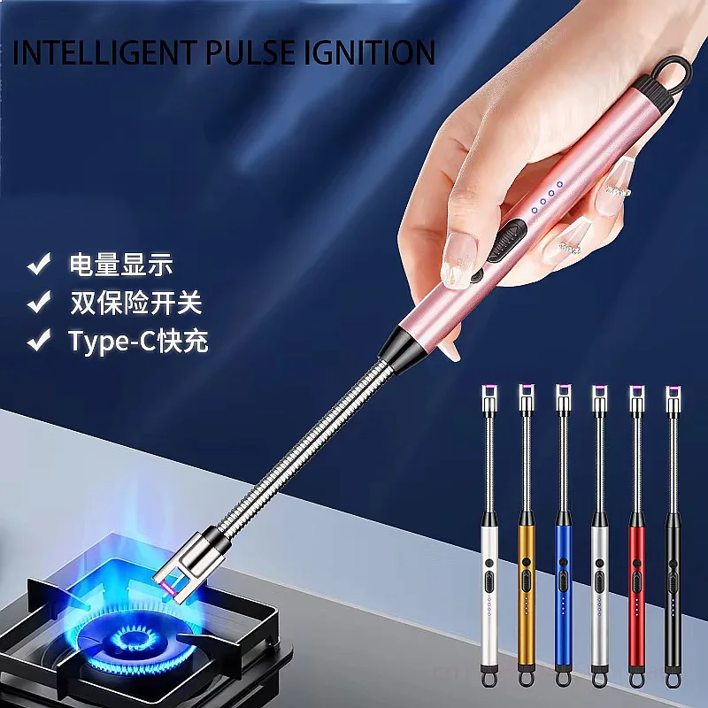 Kitchen USB Rechargeable Electric Arc Lighter Windproof Flameless Plasma BBQ Candle Gas Stove Ignition