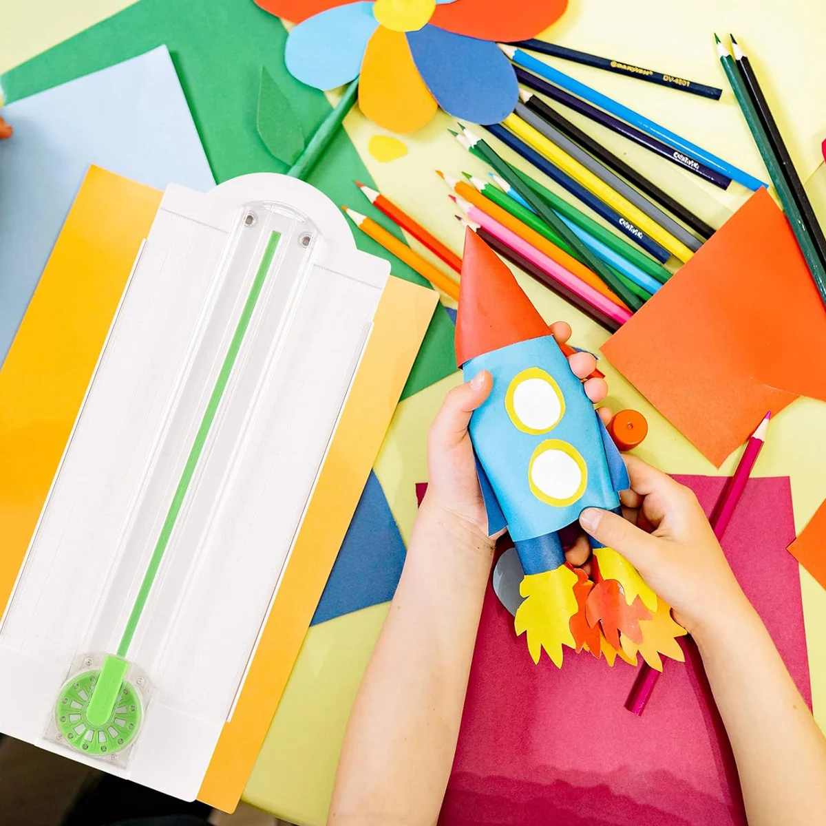 Paper Cutter Multifunctional Measuring Cutter 12 in 1 Portable Label Paper Cutter