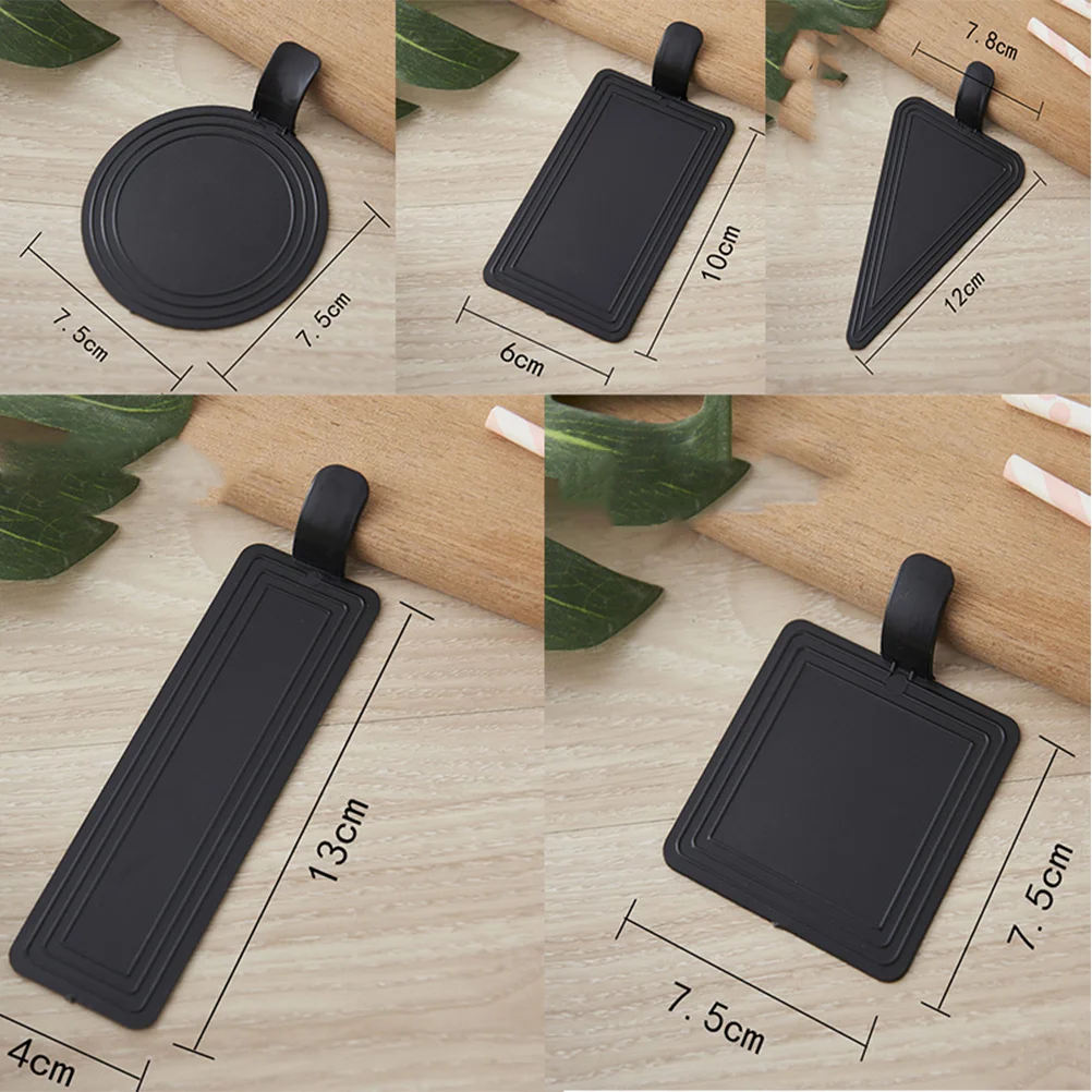 

100pcs Rectangular Base 10X6Cm Black Cake Board Tray For Wedding Dessert Display Reusable Rectangular Cake Base Baking Tool