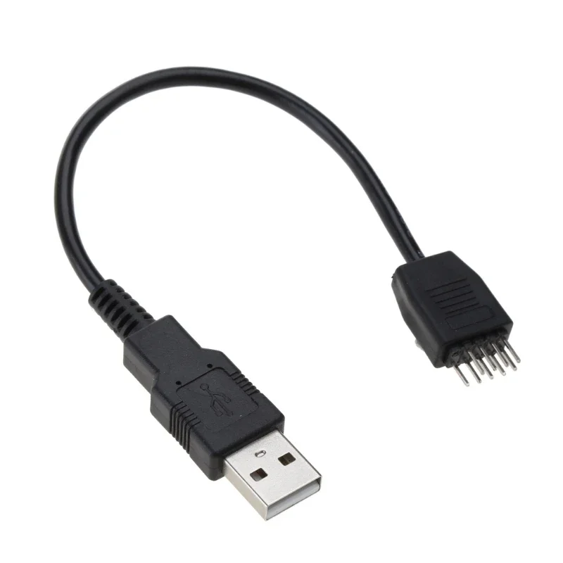 رأس USB إلى USB من النوع A كابل محول اللوحة الأم، 9 دبوس ذكر لكتابة محول كابل اللوحة الأم ذكر