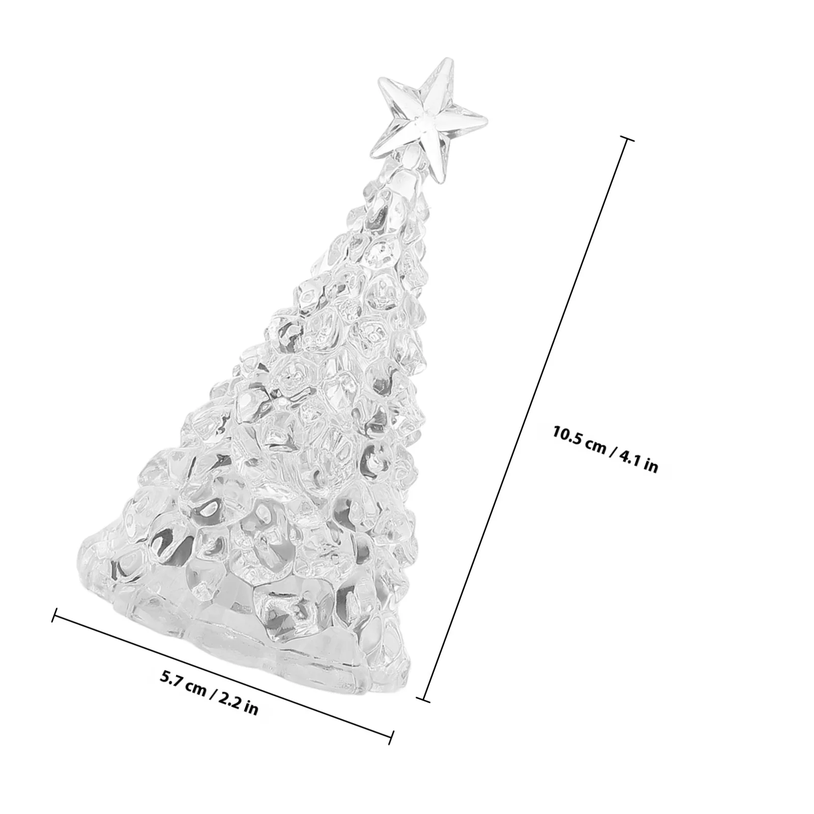 2 قطعة شجرة عيد الميلاد المتوهجة ضوء الليل LED تغيير الاكريليك مصباح طاولة صغير لقضاء عطلة ديكور المنزل تضيء تمثال