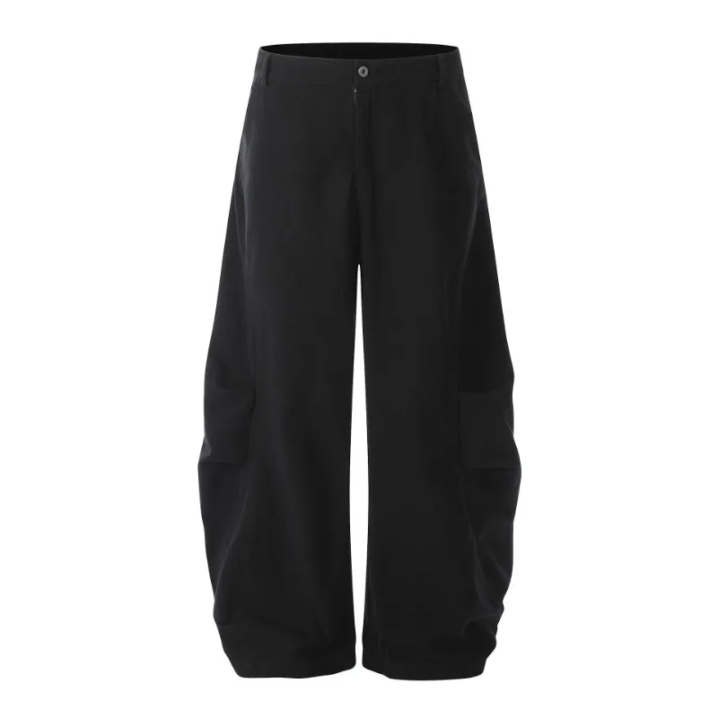 OR FL American Advanced Curved Knife Slacks 100 Cotton Women Suit Pants Baggy Versatile High Street Wide Leg Floor-length Pants