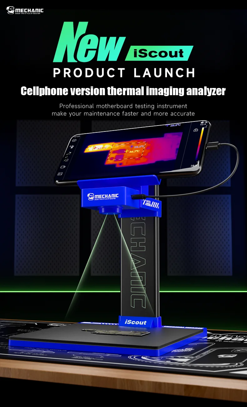 Mechanic iScout Motherboard Fault Detector Quick Investigation of Thermal Imaging Camera Leakage and Rapid Positioning of Faults